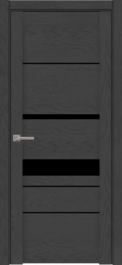 Межкомнатные двери экошпон Uberture Soft Touch 30023 (с черным стеклом)