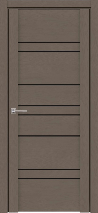Межкомнатные двери экошпон Uberture Soft Touch 30032 (с черным стеклом)