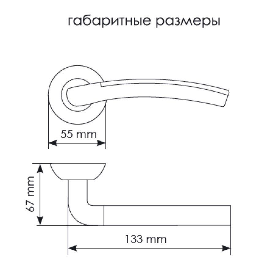 Ручка дверная Morelli Палаццо MH-02P с перфорацией