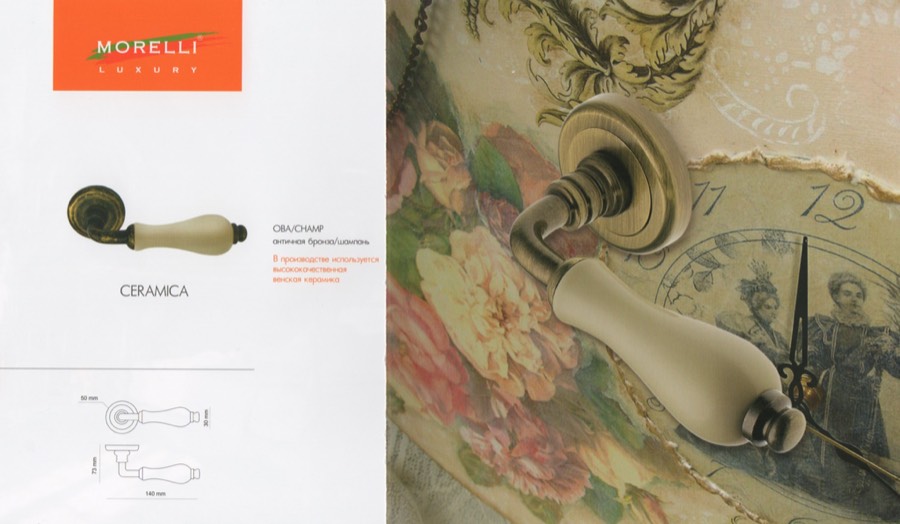 Ручка дверная Morelli Luxury CC-3 CERAMICA