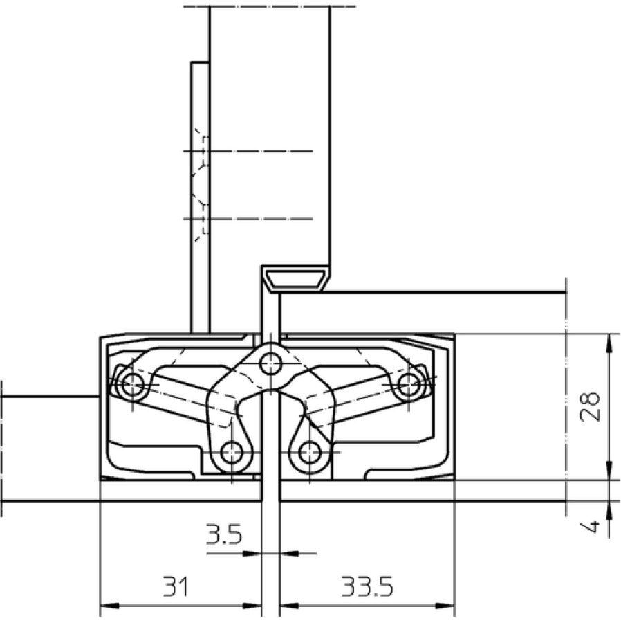 Петля скрытой установки SIMONSWERK TECTUS TE 340 3D