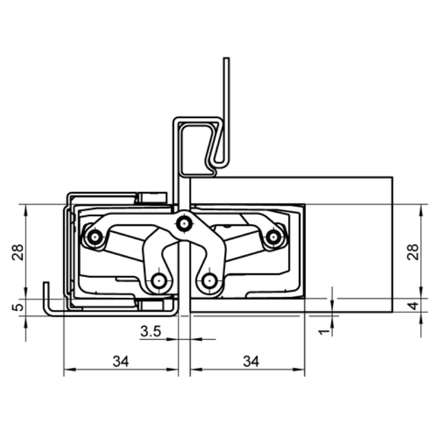 Петля скрытой установки SIMONSWERK TECTUS TE 340 3D