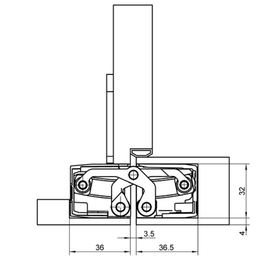 Петля скрытой установки SIMONSWERK TECTUS TE 640 3D