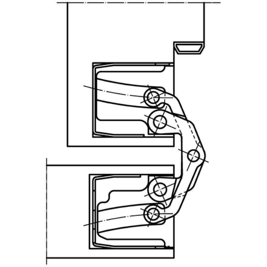 Петля скрытой установки SIMONSWERK TECTUS TE 640 3D
