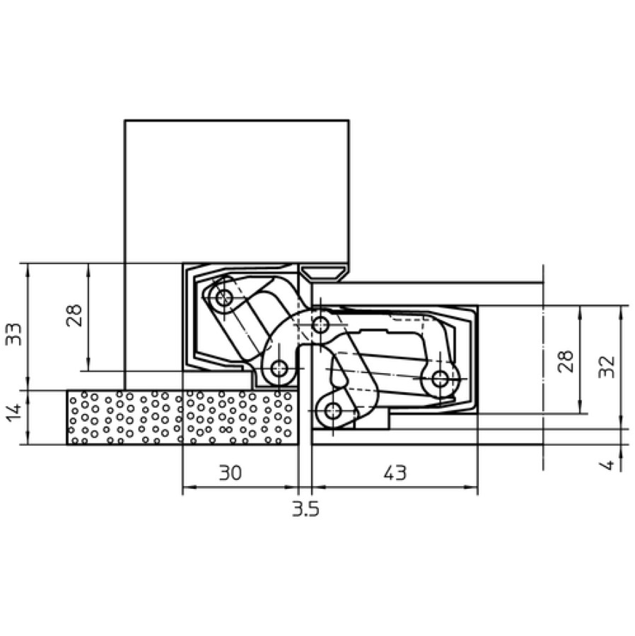 Петля скрытой установки SIMONSWERK TECTUS TE 541 3D FVZ