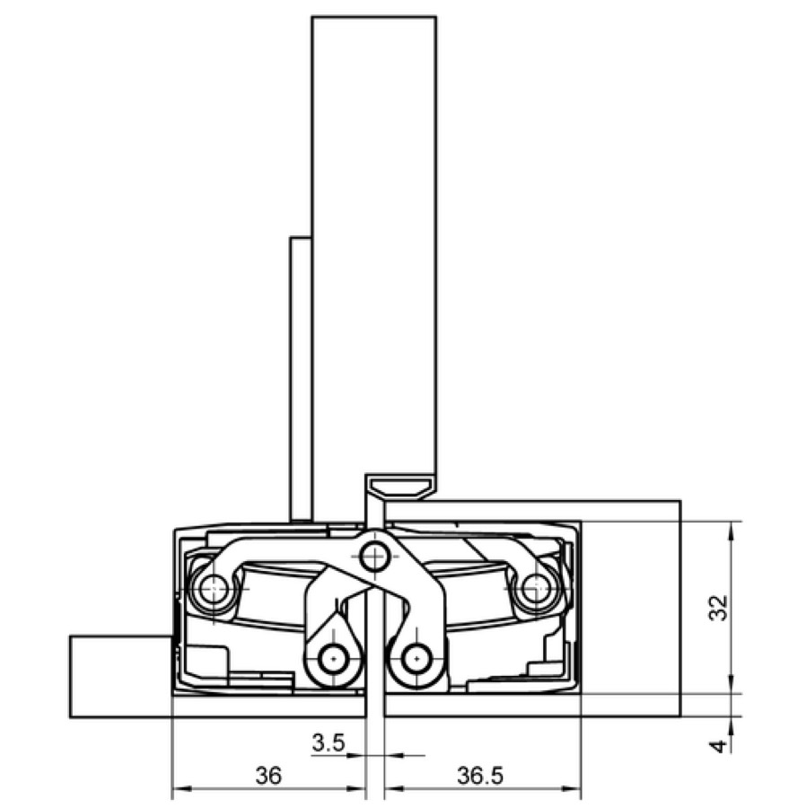 Петля скрытой установки SIMONSWERK TECTUS TE 540 3D