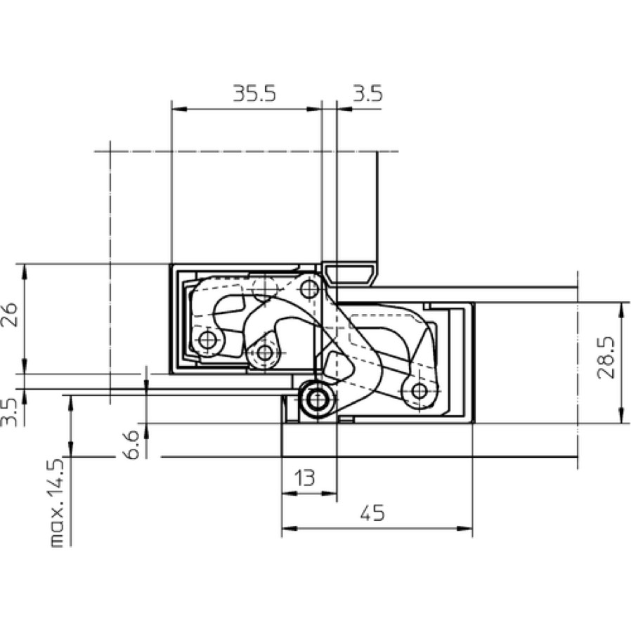 Петля скрытой установки SIMONSWERK TECTUS TE 380 3D