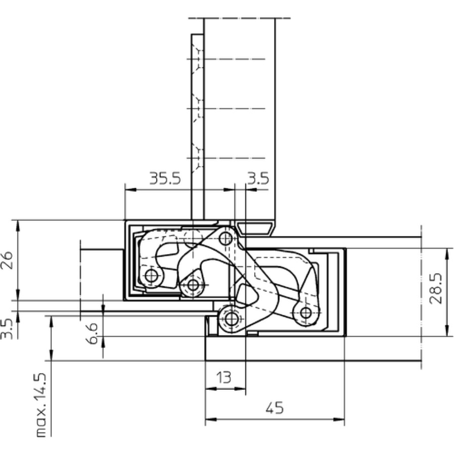 Петля скрытой установки SIMONSWERK TECTUS TE 380 3D