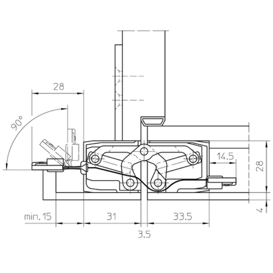 Петля скрытой установки SIMONSWERK TECTUS TE 340 3D ENERGY