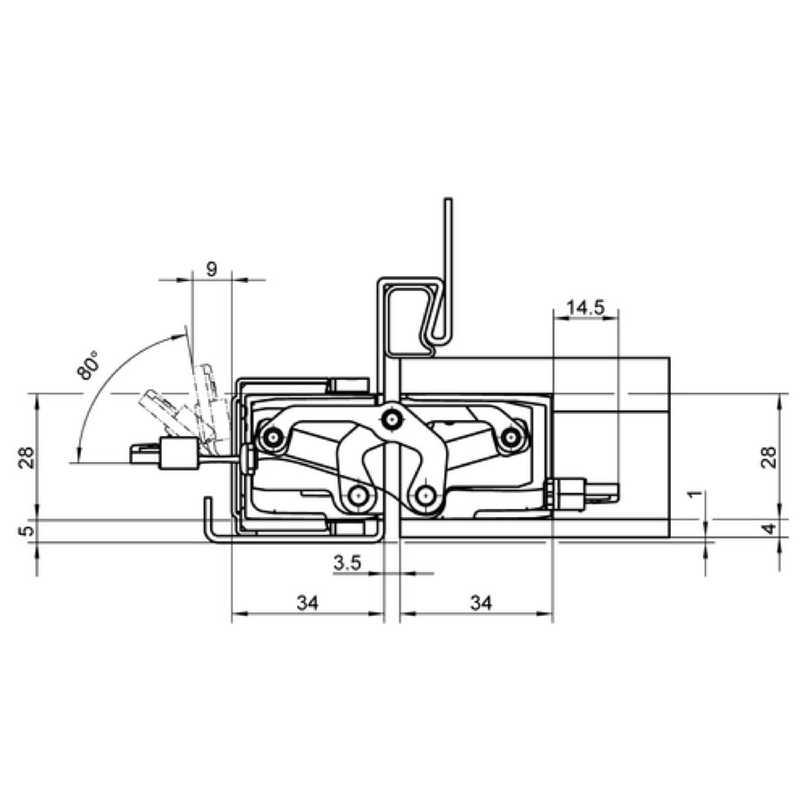 Петля скрытой установки SIMONSWERK TECTUS TE 340 3D ENERGY